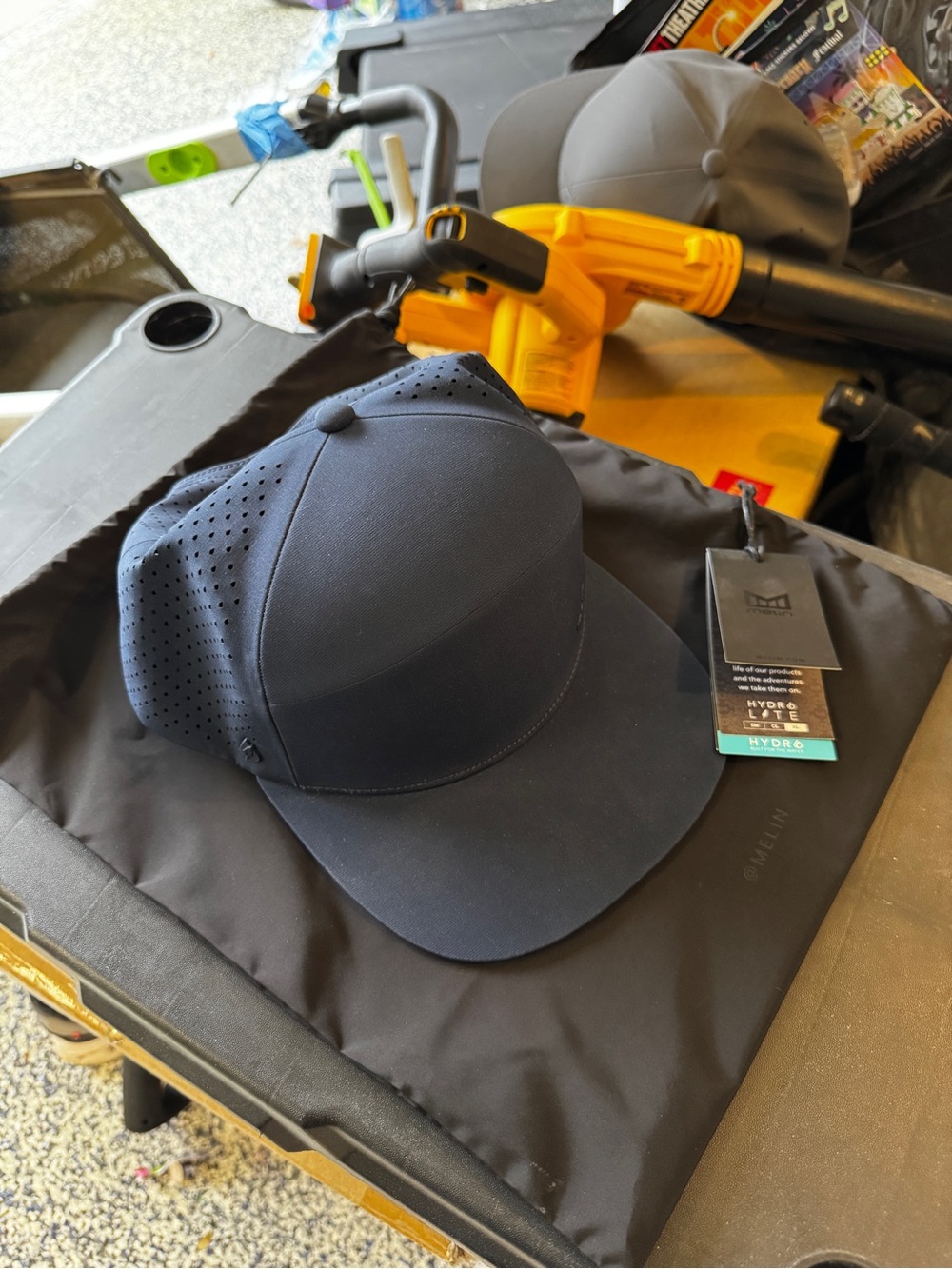 Black Performance Snapback Cap